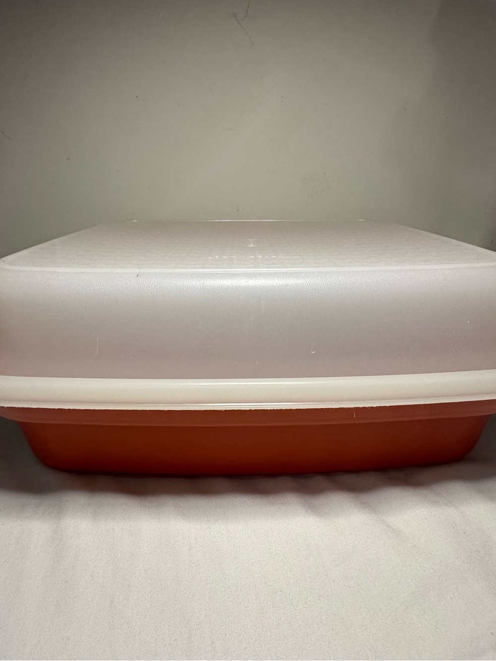 Retro Tupperware Vintage Meat Marinade Container Paprika Red, 10" X 12"